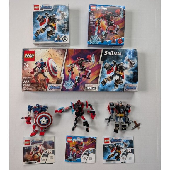 LEGO Marvel Super Heroes Mech Armor Collection 66671 Incomplete READ 3-in-1 - Picture 1 of 7